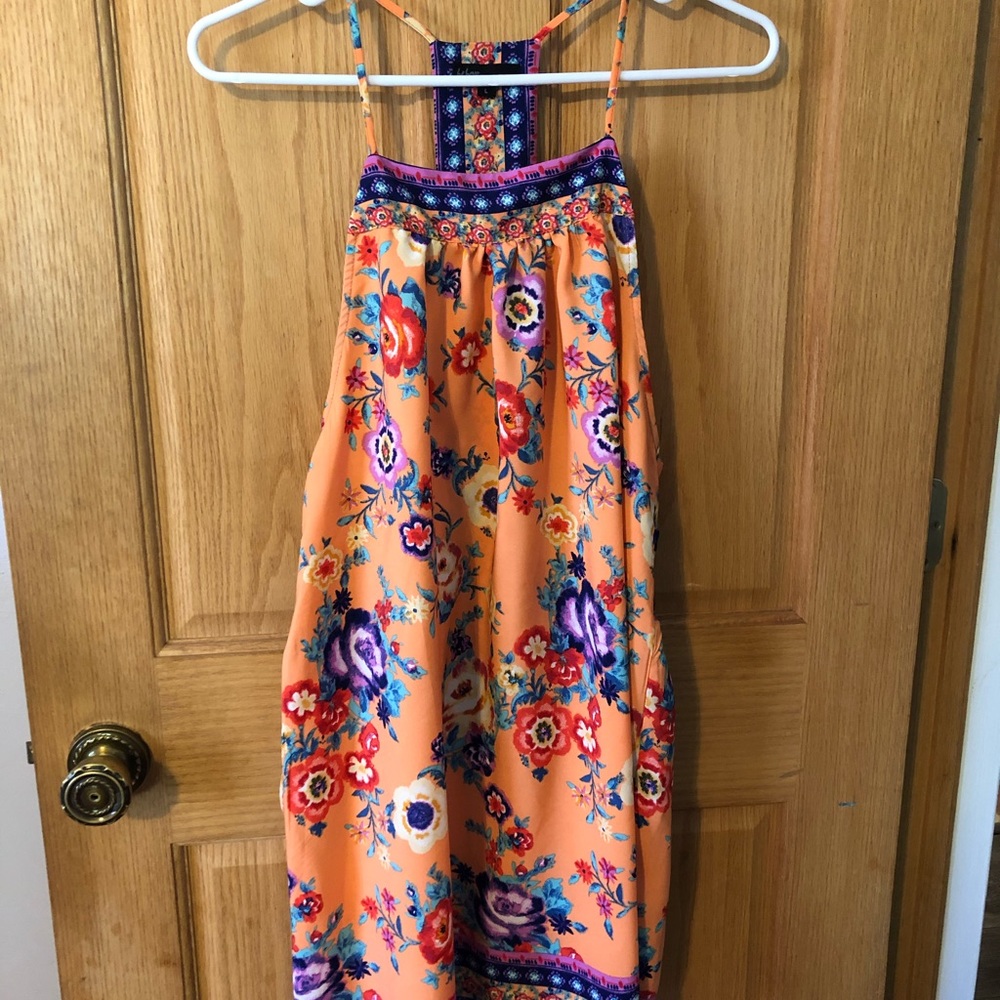 Bebop orange flowered summer dress size L